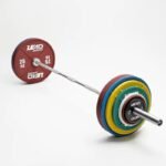 Barbell with calibrated plates