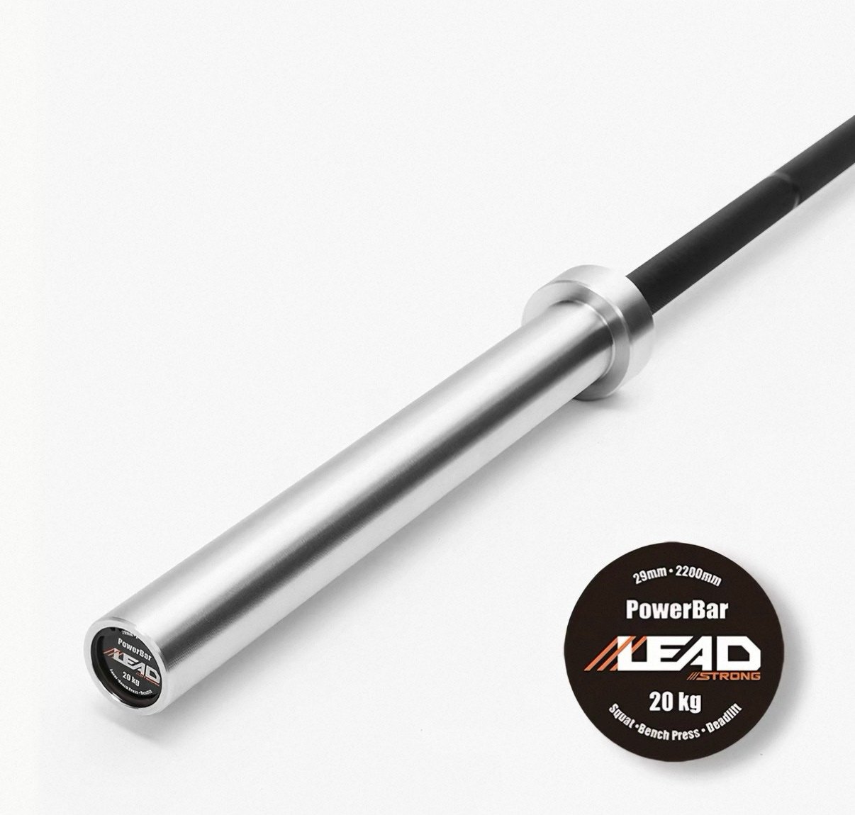 LeadStrong Powerlifting Barbell with Super Uniform Knurling 4 LeadStrong Powerlifting Barbell with Super Uniform Knurling - Image 4