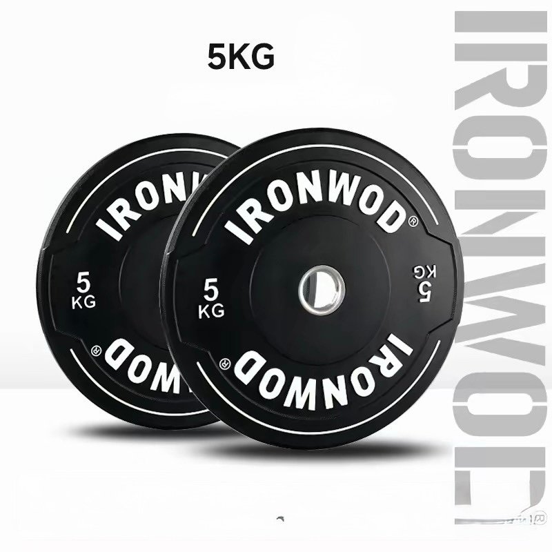 IRONWOD Hand-Grip Rubber Bumper Plates - Black 5 IRONWOD Hand-Grip Rubber Bumper Plates - Black - Image 5