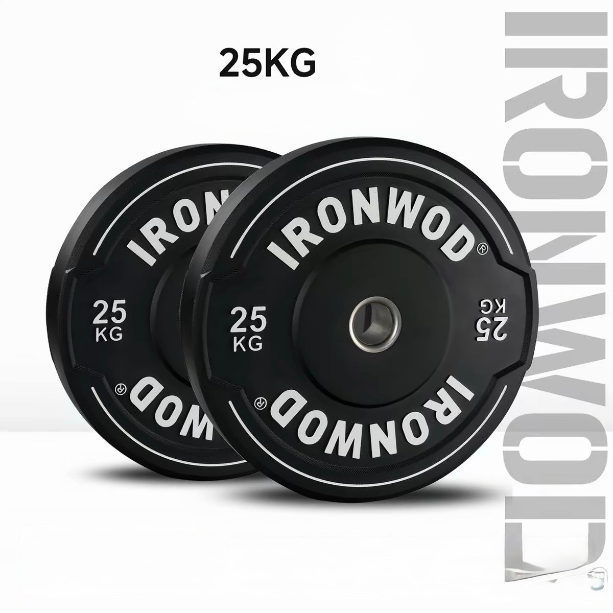 IRONWOD Hand-Grip Rubber Bumper Plates - Black 9 IRONWOD Hand-Grip Rubber Bumper Plates - Black - Image 9