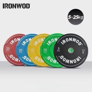 IRONWOD แผ่นน้ำหนักยางจับมือ สีสัน