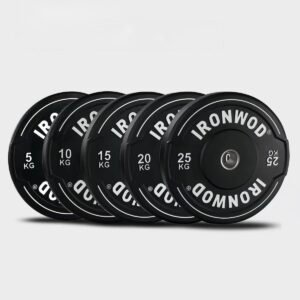 IRONWOD Black Full-Rubber Barbell Plates