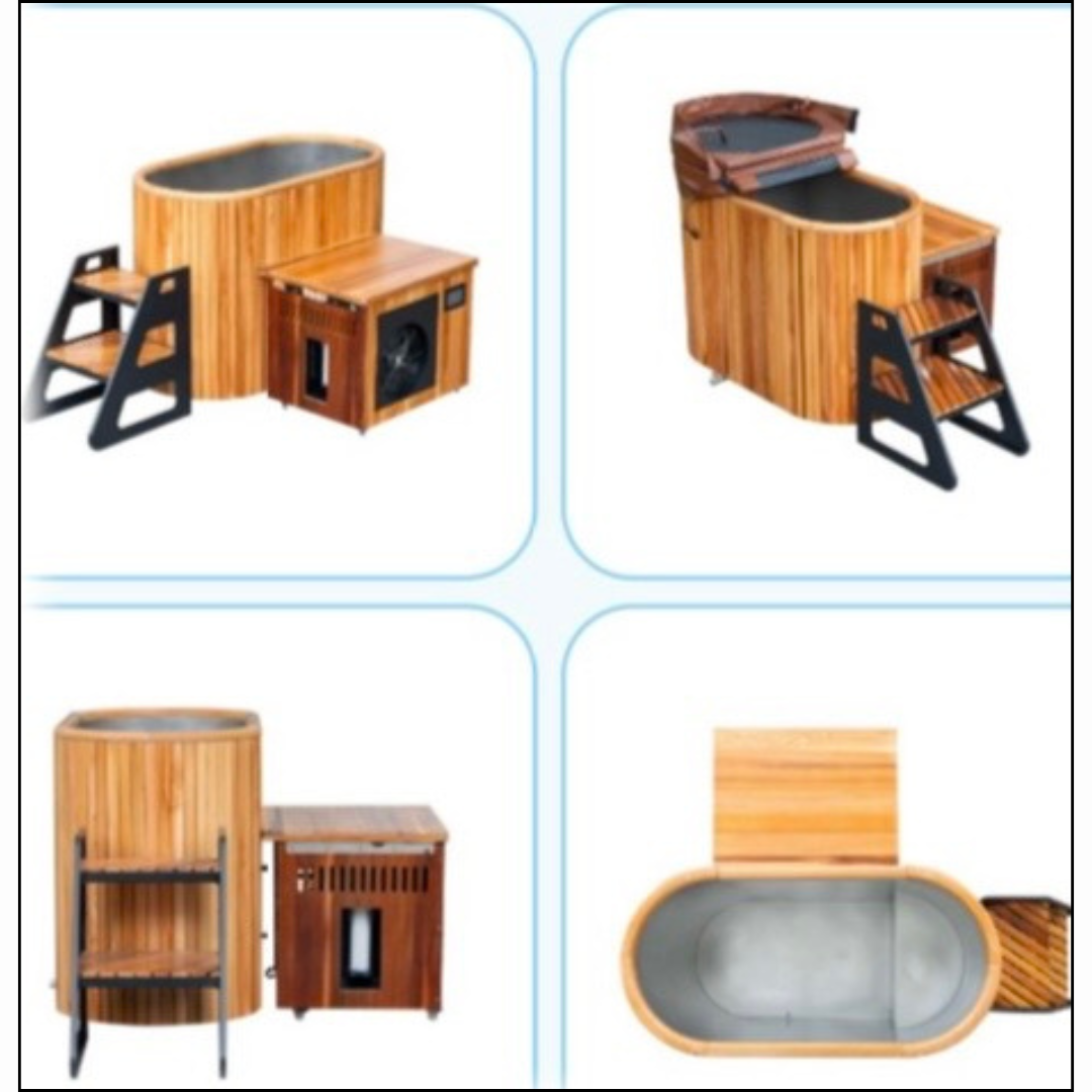 Cold Plunge Tub อ่างน้ำแข็ง 140.3 x 70.3 x 100cm พร้อมไม้ซีดาร์แดง 2 Cold Plunge Tub อ่างน้ำแข็ง 140.3 x 70.3 x 100cm พร้อมไม้ซีดาร์แดง - Image 2
