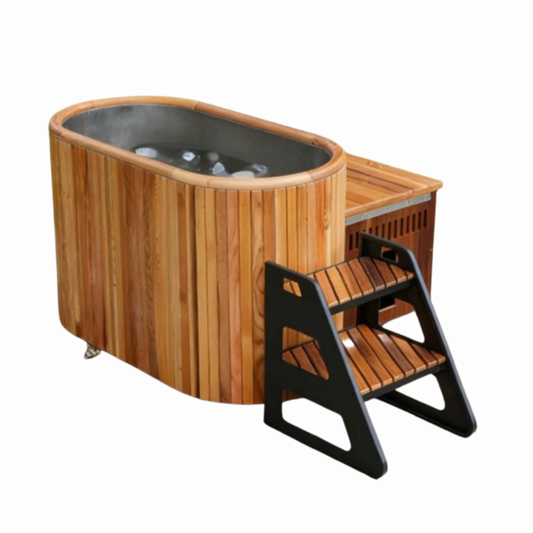 Cold Plunge Tub อ่างน้ำแข็ง 140.3 x 70.3 x 100cm พร้อมไม้ซีดาร์แดง 1 Cold Plunge Tub อ่างน้ำแข็ง 140.3 x 70.3 x 100cm พร้อมไม้ซีดาร์แดง